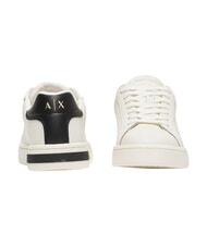 ARMANI EXCHANGE A|X Ledersneaker Cremewei&szlig; + Schwarz - Damenschuhe - 4