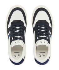 ARMANI EXCHANGE DUCK Ledersneakers Tiefblau + Glockenblau + Off - Herrenschuhe - 3