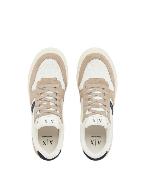DUCK Ledersneakers Erdfarben + Dunkelblau + Cremewei&szlig; - Herrenschuhe