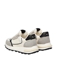ARMANI EXCHANGE DUSSELDORF Turnschuhe Cremewei&szlig; + Grau - Herrenschuhe - 3