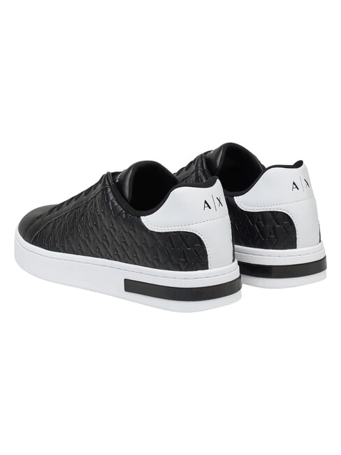 LONDON Turnschuhe Schwarz + optisches Wei&szlig; - Herrenschuhe