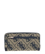 GUESS AUDREY Gro&szlig;e Geldb&ouml;rse mit Rei&szlig;verschluss Marine-Logo - Brieftaschen Damen - 2