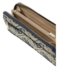 GUESS AUDREY Gro&szlig;e Geldb&ouml;rse mit Rei&szlig;verschluss Marine-Logo - Brieftaschen Damen - 3