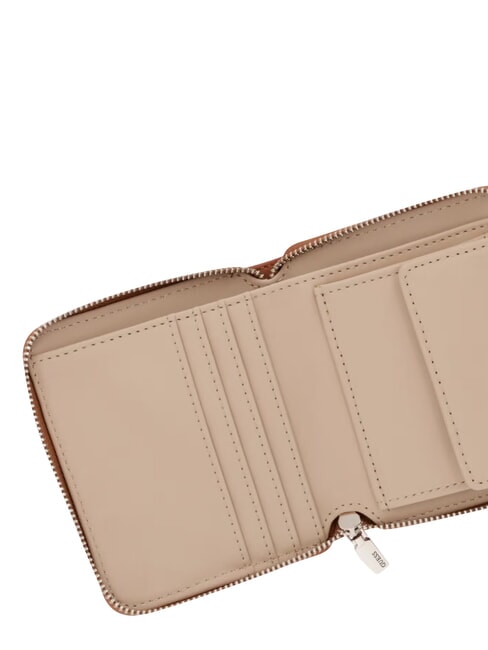 COLEEN Kompakte Geldb&ouml;rse mit Rei&szlig;verschluss Karamell - Brieftaschen Damen