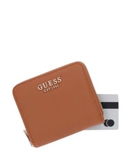 GUESS COLEEN Kompakte Geldb&ouml;rse mit Rei&szlig;verschluss Karamell - Brieftaschen Damen - 4