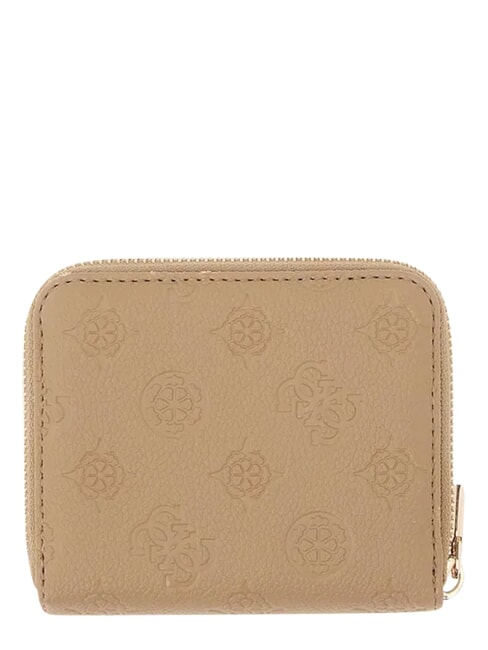 ELLA Kompakte Geldb&ouml;rse mit Rei&szlig;verschluss beige Logo - Brieftaschen Damen