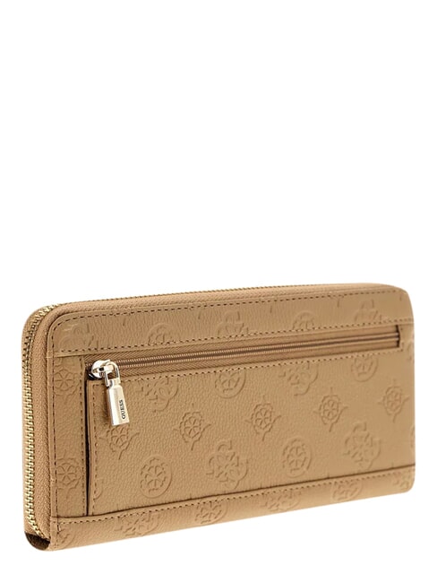 ELLA Gro&szlig;e Geldb&ouml;rse mit Rei&szlig;verschluss beige Logo - Brieftaschen Damen