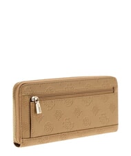 GUESS ELLA Gro&szlig;e Geldb&ouml;rse mit Rei&szlig;verschluss beige Logo - Brieftaschen Damen - 3