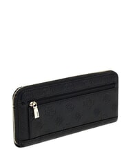 GUESS ELLA Gro&szlig;e Geldb&ouml;rse mit Rei&szlig;verschluss schwarzes Logo - Brieftaschen Damen - 3