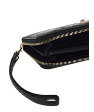 GUESS ELLA Gro&szlig;e Geldb&ouml;rse mit Rei&szlig;verschluss schwarzes Logo - Brieftaschen Damen - 4