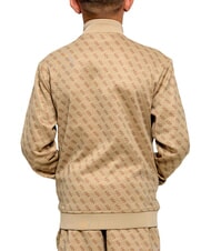 GUESS KIDS ACTIVE Sweatshirt mit durchgehendem Rei&szlig;verschluss 4g aop beige wei&szlig; - Sweatshirts Kinder - 2