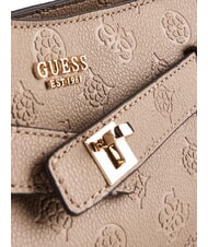 GUESS ELLA Umh&auml;ngetasche beige Logo - Damentaschen - 4