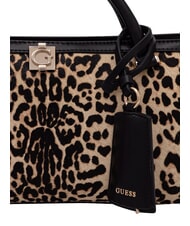GUESS AUDREY                                   Handtasche mit Schulterriemen aus Leder Leopard - Damentaschen - 7