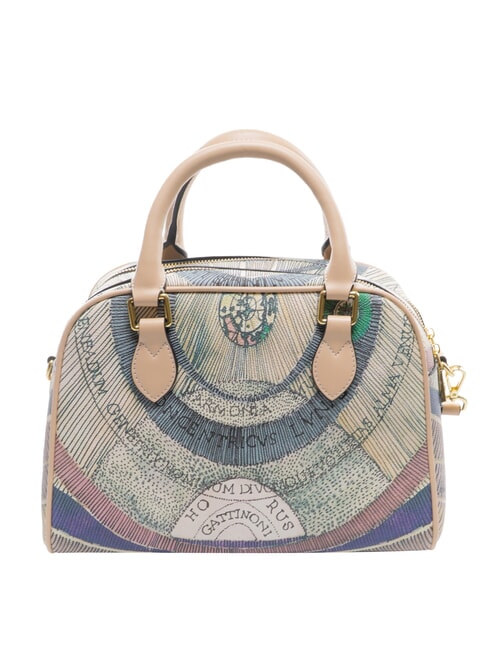 PLANETARIUM Mittelgro&szlig;e Kuppeltasche mit Schultergurt Aquarell/Beige - Damentaschen