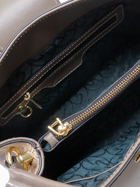 PLANETARIUM Handtasche mit Schulterriemen Wilde Aquarellfarbe/ Dunkeltaupe - Damentaschen