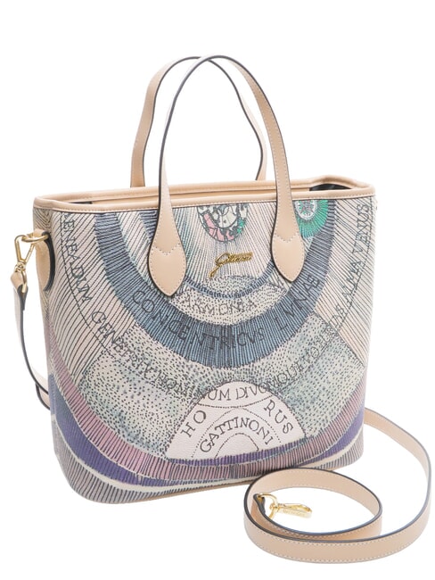 PLANETARIUM Handtasche mit Schulterriemen Aquarell/Beige - Damentaschen