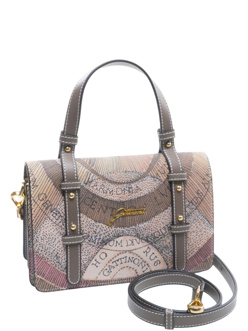 PLANETARIUM Handtasche mit Schulterriemen Wilde Aquarellfarbe/ Dunkeltaupe - Damentaschen
