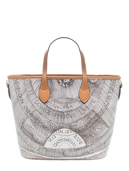 PLANETARIUM Handtasche mit Schulterriemen Tinten-Sepia/Hellbraun - Damentaschen