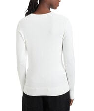 GUESS KATIE Rundhalsausschnitt, eng anliegender Pullover cremwhi - Damenpullover - 2