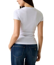 GUESS GLITTER LOGO Kurz&auml;rmeliges, glitzerndes T-Shirt purwei&szlig; - T-Shirts und Tops f&uuml;r Damen - 2