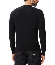 GUESS MASON PRINTED Rundhalspullover jetbla - Herrenpullover - 2