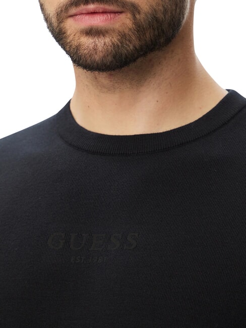 MASON PRINTED Rundhalspullover jetbla - Herrenpullover