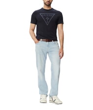 GUESS CORE Kurzarm-T-Shirt aus reiner Baumwolle smartblue - Herren-T-Shirts - 3