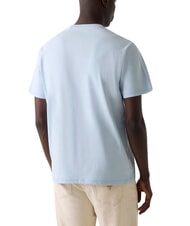 GUESS LOGO Kurzarm-T-Shirt aus reiner Baumwolle Luftbild blau - Herren-T-Shirts - 2