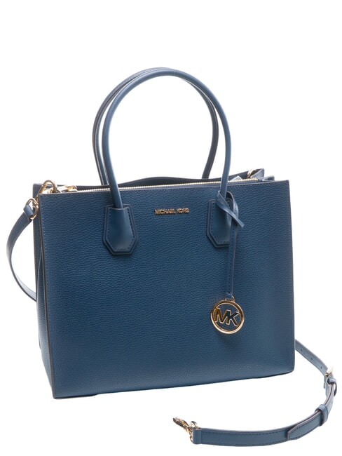 MERCER Schultertasche, Leder Marine - Damentaschen