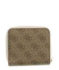 GUESS KIDS Kompakte Geldb&ouml;rse mit Rei&szlig;verschluss 4g aop beige wei&szlig; - Brieftaschen Damen - 2