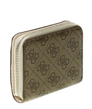 GUESS KIDS Kompakte Geldb&ouml;rse mit Rei&szlig;verschluss 4g aop beige wei&szlig; - Brieftaschen Damen - 3