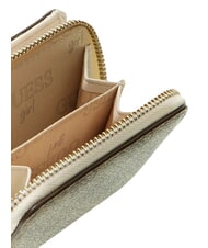 GUESS KIDS Kompakte Geldb&ouml;rse mit Rei&szlig;verschluss 4g aop beige wei&szlig; - Brieftaschen Damen - 5
