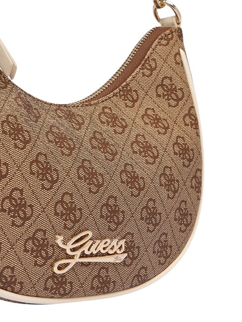 GIRL Schultertasche mit Kettenriemen 4g aop beige wei&szlig; - Damentaschen