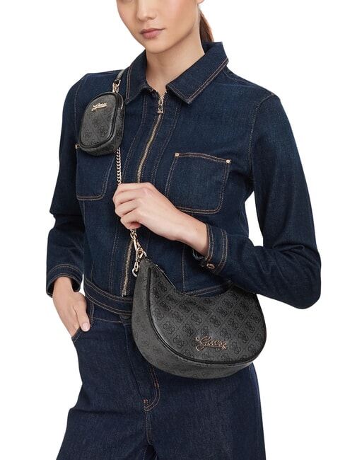 GIRL Schultertasche mit Kettenriemen jetbla - Damentaschen