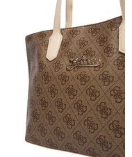 GUESS GIRL MINI ME Schultertasche mit Schultergurt 4g aop beige wei&szlig; - Damentaschen - 6