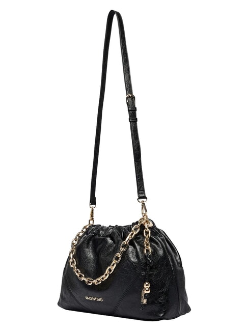 LUMIRA Schultertasche mit Schultergurt Schwarz - Damentaschen