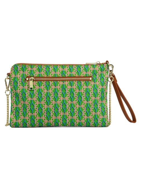AUDREY Clutch mit Handgelenkschlaufe und Schulterriemen Kiwi - Damentaschen
