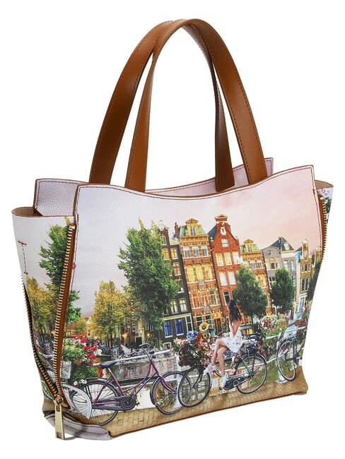 YESBAG Schultertasche, verstellbare Gr&ouml;&szlig;e Blumenfluss - Damentaschen