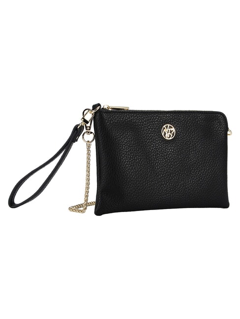 HAPPY Clutch mit Schulterriemen und Handgelenktasche Schwarz - Damentaschen