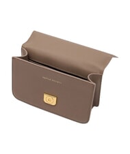 TRUSSARDI CAMEO Mini-Schultertasche aus Leder W&uuml;stentaupe - Damentaschen - 4