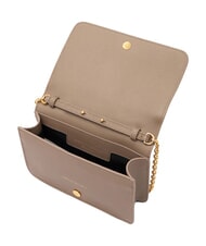 TRUSSARDI RIVETTO Kleine Schultertasche aus Leder W&uuml;stentaupe - Damentaschen - 3
