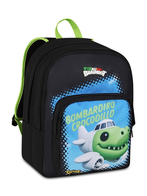 ITALIAN BRAINROT Rucksack Schwarz - Rucks&auml;cke f&uuml;r Schule &amp; Freizeit