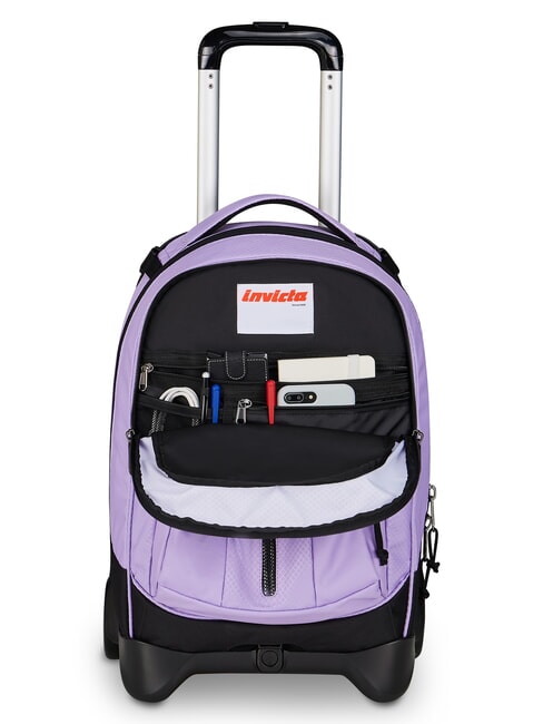 PLUS GRS LED 14" Laptop-Trolley-Rucksack lila - Rucks&auml;cke mit Trolleyfunktion