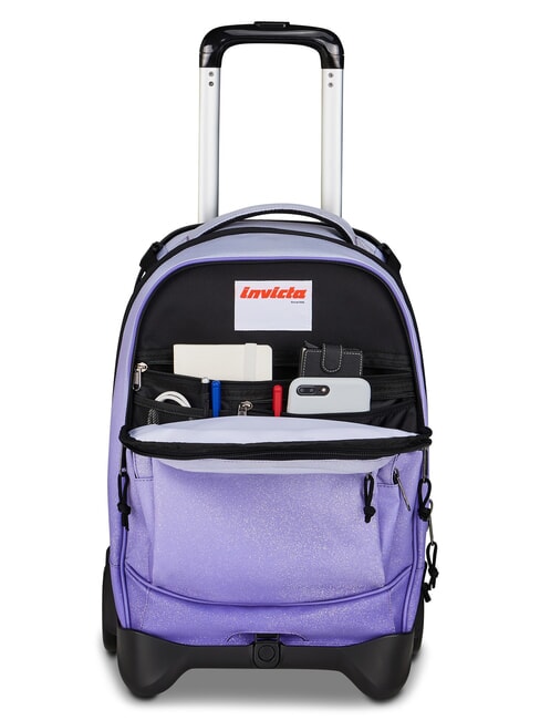 FANTASY Abnehmbarer 2-Rad-Trolley-Rucksack Dahlie-Lila - Rucks&auml;cke mit Trolleyfunktion
