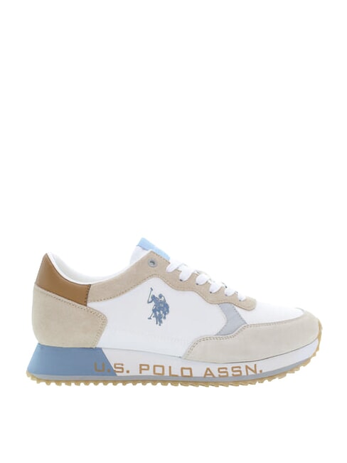 CLEEF Sneaker aus gemischtem Leder Wei&szlig;-Hellbeige - Herrenschuhe
