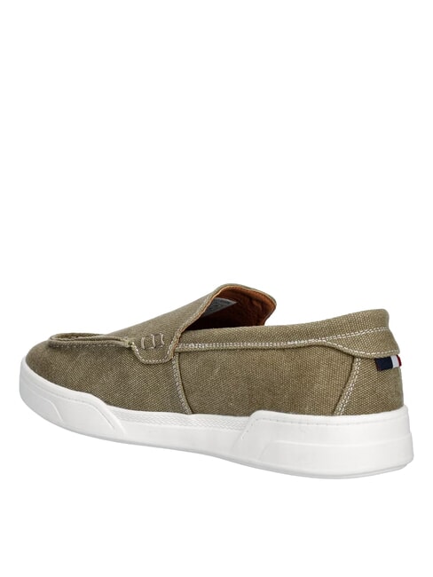 ALONSO Mokassins aus Canvas Dunkelolivgr&uuml;n - Herrenschuhe
