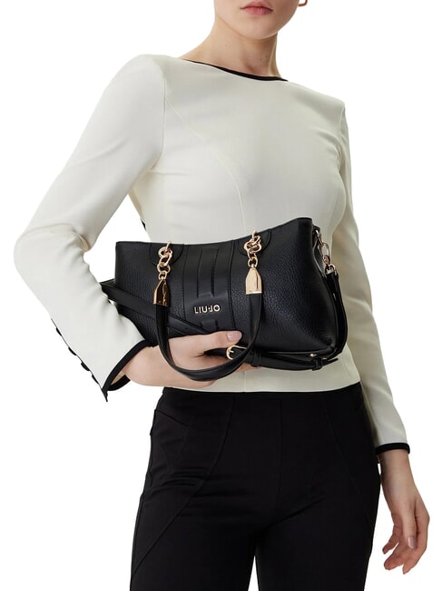 EMATITE Schultertasche mit Schultergurt SCHWARZ - Damentaschen