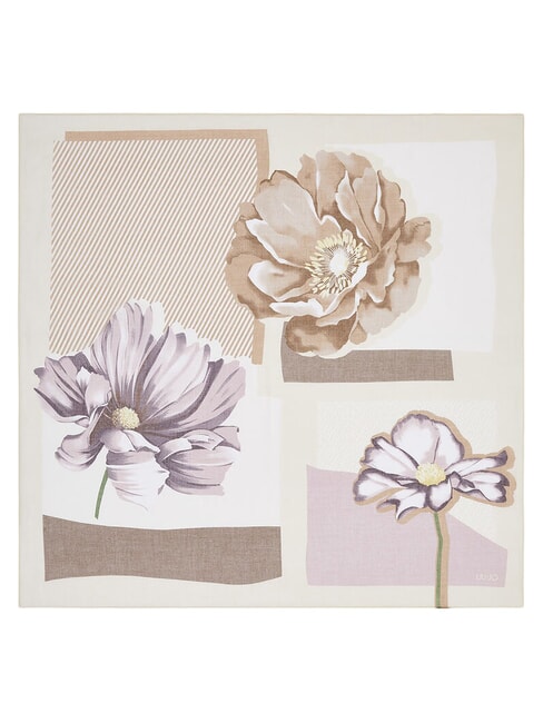 FLOWER Blockschal wei&szlig;e Creme - Schals