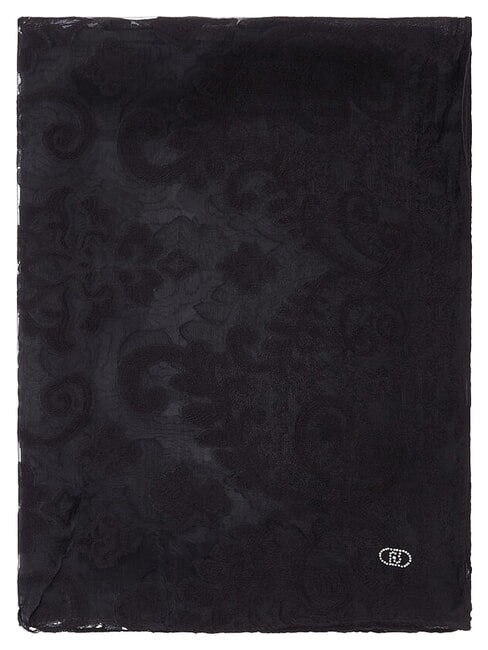 PIZZO Bedruckter Schal SCHWARZ - Schals