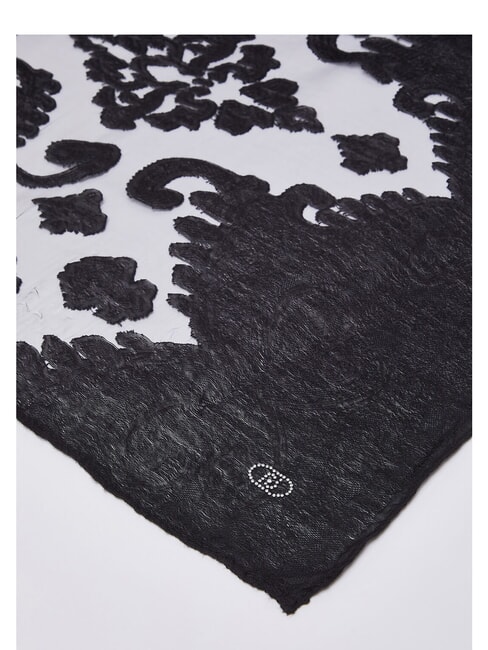 PIZZO Bedruckter Schal SCHWARZ - Schals
